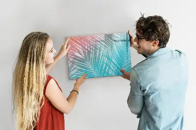 Quadro magnético para escrita com estampa de palmeira tropical