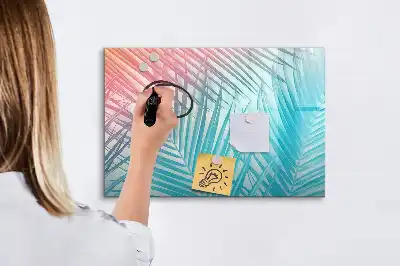 Quadro magnético para escrita com estampa de palmeira tropical