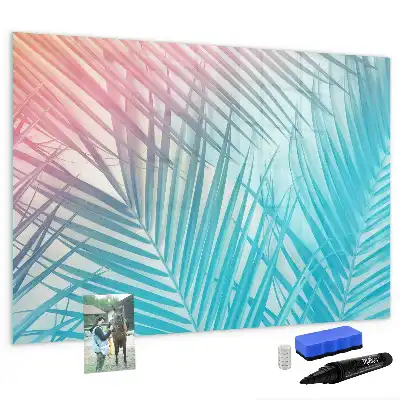 Quadro magnético para escrita com estampa de palmeira tropical