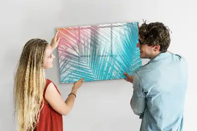Quadro magnético para escrita com estampa de palmeira tropical