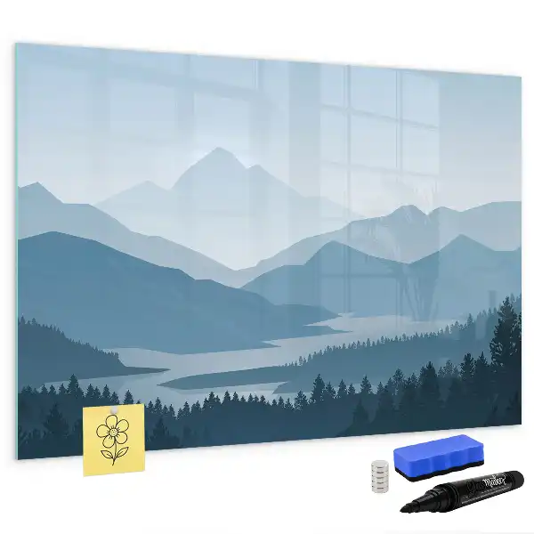 Quadro magnético para desenhar paisagem de montanha