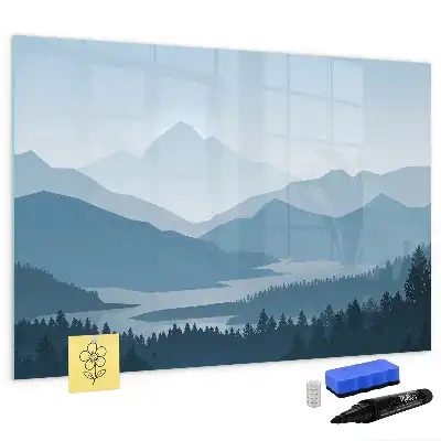 Quadro magnético para desenhar paisagem de montanha