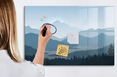Quadro magnético para desenhar paisagem de montanha
