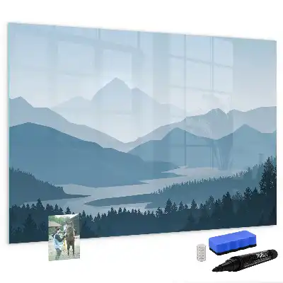 Quadro magnético para desenhar paisagem de montanha