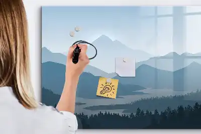 Quadro magnético para desenhar paisagem de montanha