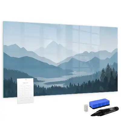 Quadro magnético para desenhar paisagem de montanha