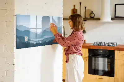 Quadro magnético para desenhar paisagem de montanha