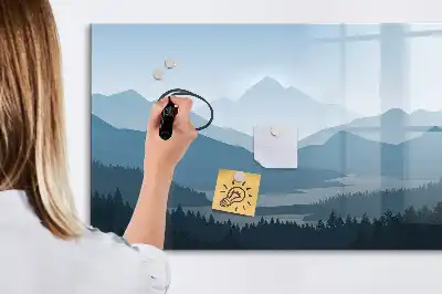 Quadro magnético para desenhar paisagem de montanha