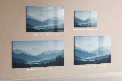 Quadro magnético para desenhar paisagem de montanha