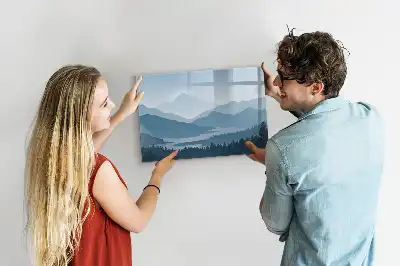 Quadro magnético para desenhar paisagem de montanha