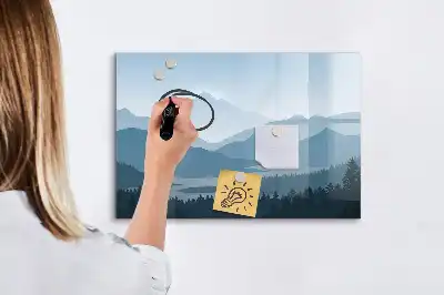 Quadro magnético para desenhar paisagem de montanha