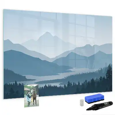 Quadro magnético para desenhar paisagem de montanha