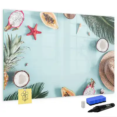 Quadro magnético para escrita composição de verão
