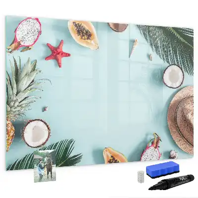 Quadro magnético para escrita composição de verão