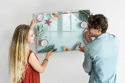 Quadro magnético para escrita composição de verão