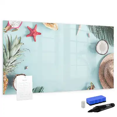 Quadro magnético para escrita composição de verão