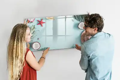 Quadro magnético para escrita composição de verão