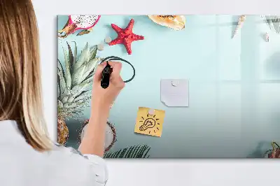 Quadro magnético para escrita composição de verão