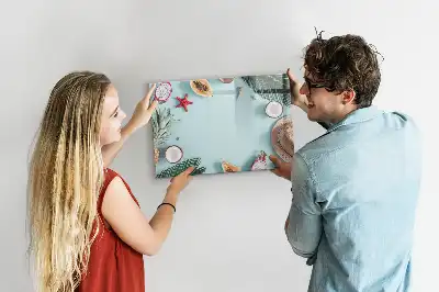 Quadro magnético para escrita composição de verão