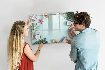Quadro magnético para escrita composição de verão