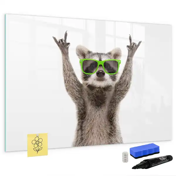 Quadro magnético para desenhar com estampa de suculentas com óculos
