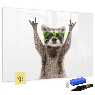 Quadro magnético para desenhar com estampa de suculentas com óculos