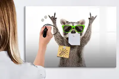 Quadro magnético para desenhar com estampa de suculentas com óculos