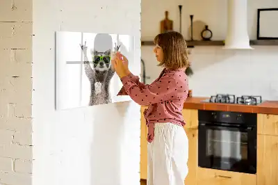 Quadro magnético para desenhar com estampa de suculentas com óculos