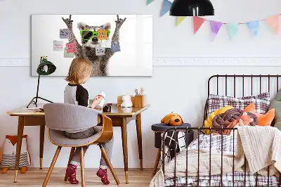 Quadro magnético para desenhar com estampa de suculentas com óculos