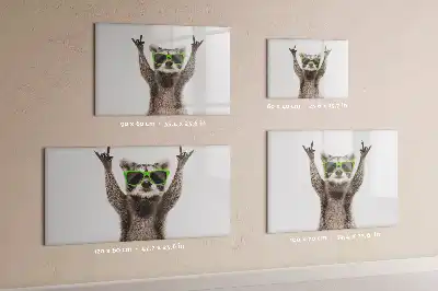 Quadro magnético para desenhar com estampa de suculentas com óculos