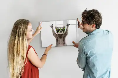 Quadro magnético para desenhar com estampa de suculentas com óculos