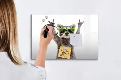 Quadro magnético para desenhar com estampa de suculentas com óculos