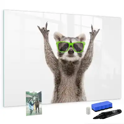 Quadro magnético para desenhar com estampa de suculentas com óculos