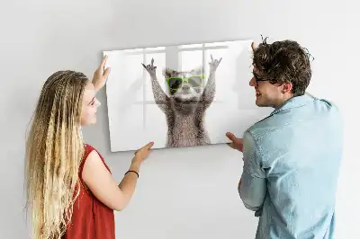 Quadro magnético para desenhar com estampa de suculentas com óculos