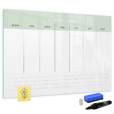 Planner semanal quadro magnético para escrever