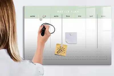 Planner semanal quadro magnético para escrever