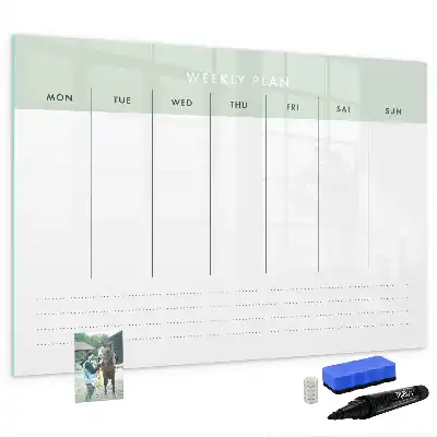 Planner semanal quadro magnético para escrever