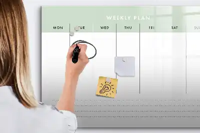 Planner semanal quadro magnético para escrever