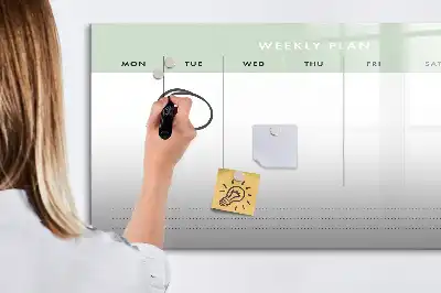 Planner semanal quadro magnético para escrever