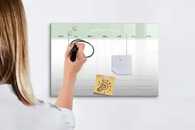 Planner semanal quadro magnético para escrever