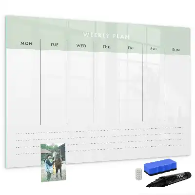 Planner semanal quadro magnético para escrever