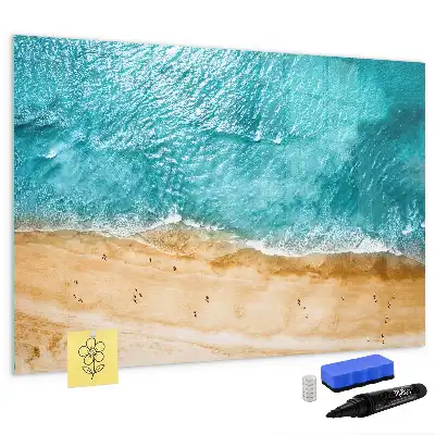 Quadro magnético para desenhar tema pessoas na praia