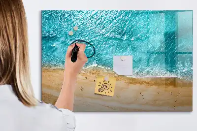 Quadro magnético para desenhar tema pessoas na praia