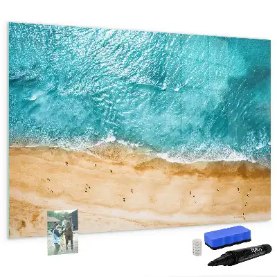 Quadro magnético para desenhar tema pessoas na praia