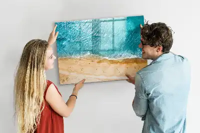 Quadro magnético para desenhar tema pessoas na praia