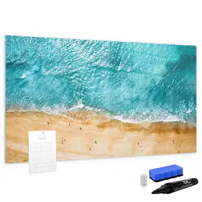 Quadro magnético para desenhar tema pessoas na praia