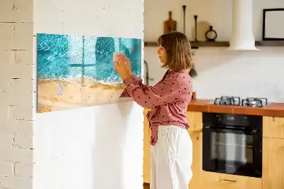 Quadro magnético para desenhar tema pessoas na praia