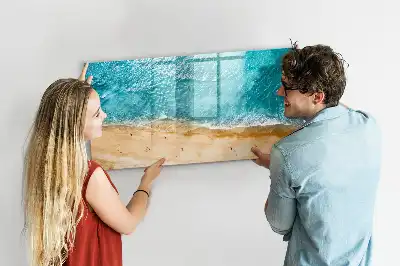 Quadro magnético para desenhar tema pessoas na praia