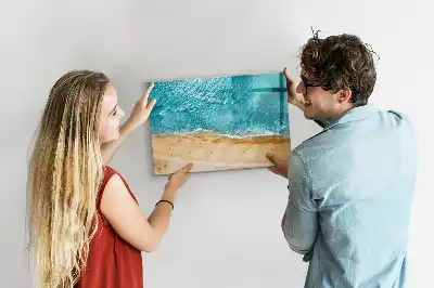 Quadro magnético para desenhar tema pessoas na praia