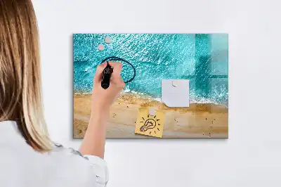 Quadro magnético para desenhar tema pessoas na praia